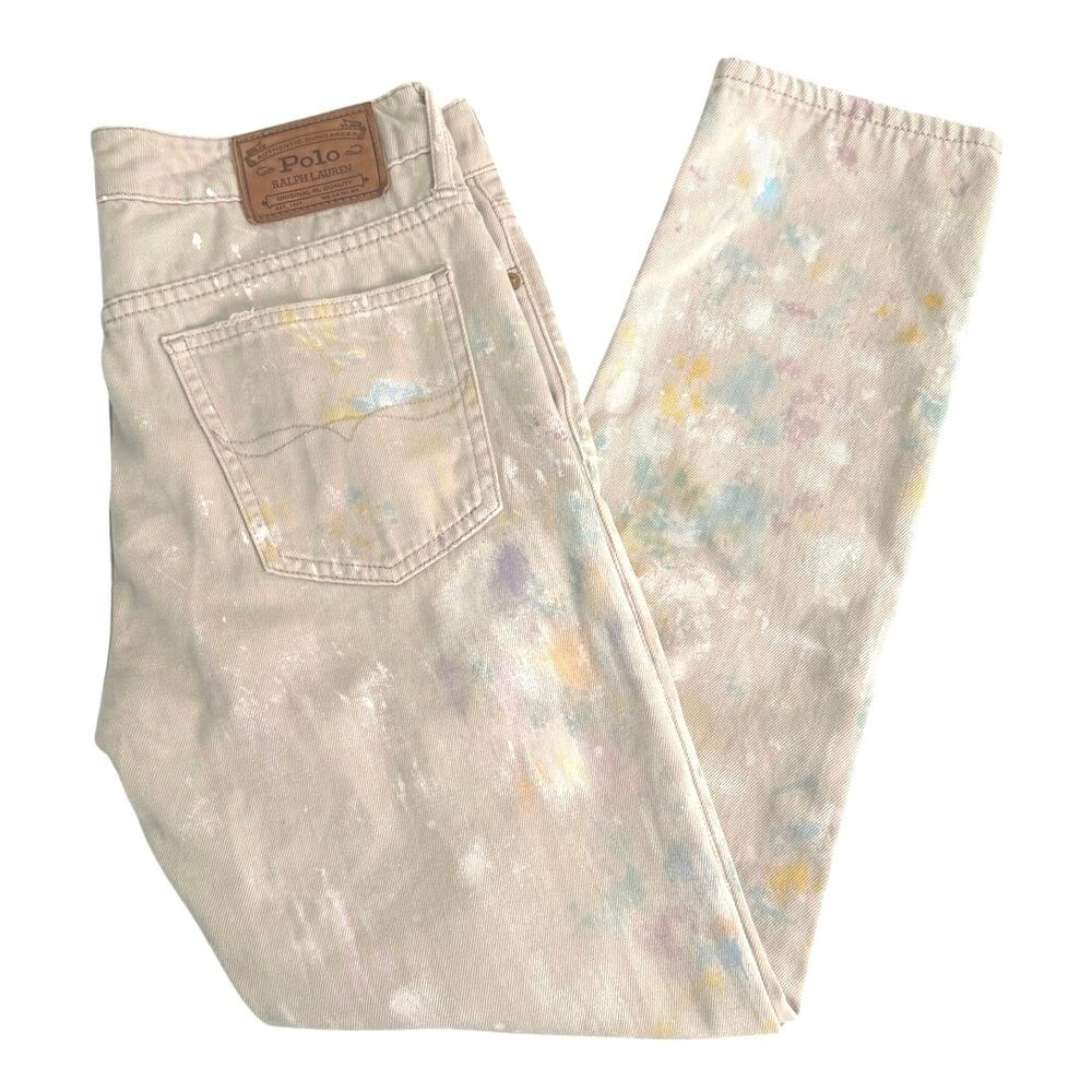 POLO RALPH LAUREN Aster paint splatter boyfriend Jean size 28 (6) - Picture 11 of 11